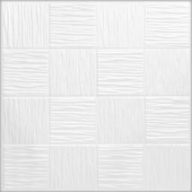 Alpina Decorations White Decorative Ceiling & Wall Panels - 2m² Coverage (8 Panels)