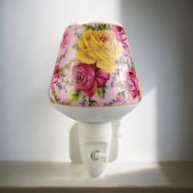 Msl 8-inch Floral Led Nightlight - Yellow & Pink Roses