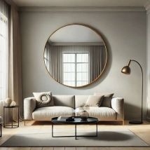 Jōbū Home Rei 120cm X 120cm Round Gold Metal Mirror