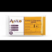 Avilo Citrus Cleaning Wipes - 40 Pack, 18 X 20 Cm