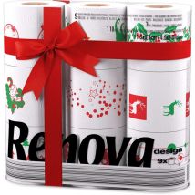 Renova 2-ply Festive Print Toilet Tissue Rolls - White