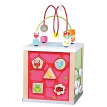 Lelin Wooden Activity Cube - Multi-sensory Developmental Toy
