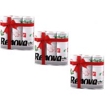 Renova White Print 2-ply Toilet Tissue Rolls (27 Rolls) - Festive Christmas Design