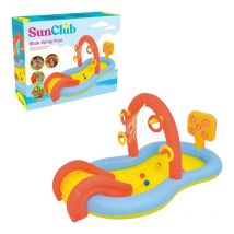 Sun Club Inflatable Slide Play Pool With Water Spray - Garden Toy For Kids