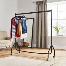 Direct Online Houseware Heavy Duty Clothes Rail - 5ft X 5ft, Black