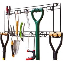 Direct Online Houseware Dual-tier Tool Holder With 11 Hooks - Space-saving Wall Mount