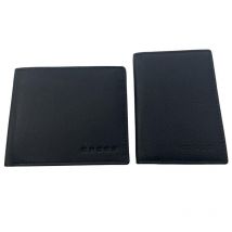 Cross Premium Leather Wallet & Credit Card Case Set - Black