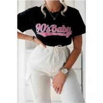 Justdropship 90's Baby Print Oversized T-shirt Top - Ladies Short Sleeves