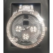 Ny London Silver-tone Gents Bling Watch - Pi-7498