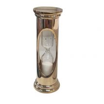 Miniture Solid Brass Gold Plated Miniature Clock Sand Timer
