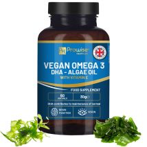 Prowise Vegan Omega-3 Dha Algae Oil Softgels - 60 Count With Vitamin E