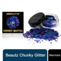Beautz Chunky Glitter 5g Cosmetic Grade - Mermaid 10ml Pot