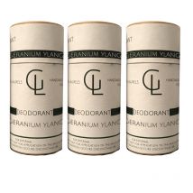 Green Laurels Natural Deodorant Trio - Geranium & Ylang Ylang Scent, 3 X 40ml Tubes