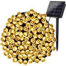 Planet Solar 20m 200 Warm White Led Outdoor Solar Powered Fairy String Lights