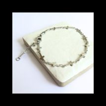 Aye Do Gifts Sterling Silver Cross Chain Bracelet - 15-20cm Adjustable - 5mm X 1mm Cross