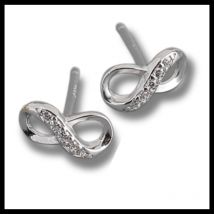 Aye Do Gifts Sterling Silver Infinity Stud Earrings 4mm X 8mm - Gift Boxed