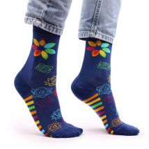 Bamboo Hop Hare Socks - Rainbow Chakra - Uk 3.5-6.5 / Eu 36-40