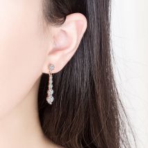 Boucles d'oreilles goutte d'eau zircon fil d'oreille simple tempérament boucles d'oreilles femme