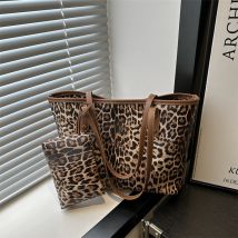 Women's Tote Bag Large Capacity Fashion Personality Casual Leopard Print Female Shoulder Bag