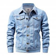 Vêtements pour hommes Veste en jean Veste slim décontractée en coton Veste en jean pour hommes