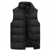 Men's Jacket Winter Warm Coats for Men Thickened Stand Collar Down Vest Oversized Jackets Puffer Vest Sleeveless Zipper Coat