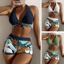 Ensemble 2 pièces fleuri pour femmes, bikini, maillot de bain