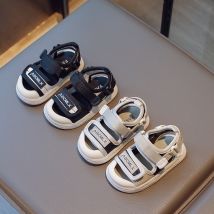 Mother & Kids Children's sandals 2024 Korean summer new boys' sandals soft sole fashion Velcro Internet celebrity toddler shoes trend
