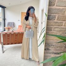 Vêtements pour femmes, jupe longue diamant tendance moderne, robe en satin doux à la taille, vêtements d'intérieur blancs, abaya