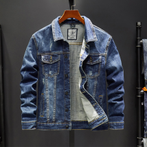 Hommes nouveaux vêtements de travail veste en jean mode décontracté élastique mince à manches longues veste en jean veste