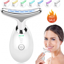 2024  7 Colors Neck Beauty Device Ems Lifting M Double Chin Remover Led Photon Anti Wrinkle Skin Sharpening Face