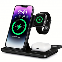 Station de recharge sans fil pour Apple plusieurs appareils pliable 3 en 1 Station de charge rapide support Dock pour Apple Watch