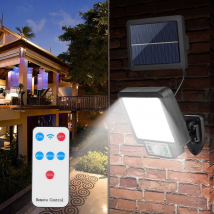 Applique murale solaire à LED divisée pour extérieur, étanche, détecteur de mouvement, lampe d'extérieur pour jardin, maison, cour, accessoire de jardin