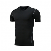 Collants à manches courtes pour hommes, T-shirt respirant à séchage rapide, pour course à pied, fitness, sport, quatre saisons