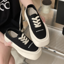 New Style Square Toe Star Heightened Platform Shoes Foreign All Match Casual