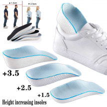 Height Increase Men Women Shoes Flat Feet Arch Support Orthopedic Insoles Sneakers Heel Lift Memory Foam Soft Shoe Pads