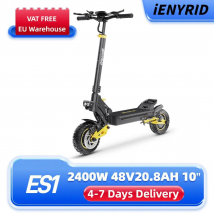 Trottinette électrique IENYRID ES1, moteur 1200 W x 2, batterie 48 V 20,8 Ah, pneus tout-terrain 10 pouces, vitesse maximale 25 km/h, autonomie 60 km, freins à double disque