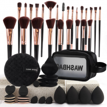 47-piece Beauty Tool Combination 25 Makeup Set Brush Wash Makeup Bag Powder Puff Travel Set