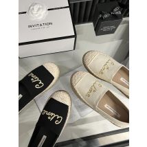 Cost performance  2024 New Xiaoxiangfeng Grass Weaving Fisherman's Women's Summer Canvas Lazy People Kick on Linen Single Little White