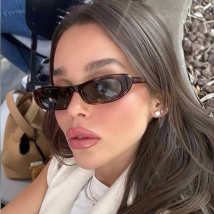 Petites lunettes de soleil rétro pour femmes, petites lunettes de soleil étroites à la mode