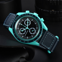 Montre à quartz MOON Summer NEW Designer 6 broches Mark Functional Speedmaster Planet unisexe Swatch Couple montre homme femme montre-bracelet