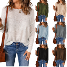 Women's fashion casual sweater blouse