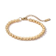 K Gold Plated Stainless Steel Personality Bracelet Female INS Niche Retro Versatile Bracelet