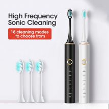 Brosse à dents électrique sonique Ultra sonique pour adultes, brosse à dents Rechargeable, brosse à dents électronique lavable, soins buccaux
