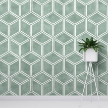 Papier peint autocollant amovible, imperméable et résistant aux taches, pour mur de fond 45 cm x 300 cm (lignes géométriques minimalistes)