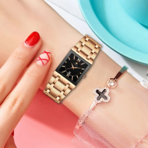 Mujer Top marque de luxe dames Montre de mode carré or Rose montres femmes robe sport horloge cadeau Montre Femme