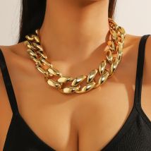 necklace accessories exaggerated hip hop acrylic chain necklace female exaggerated gold acrylic necklace