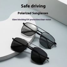 Nouvelle boîte lunettes de soleil polarisées à double faisceau lunettes de vision nocturne photochromiques pour hommes conduite équitation