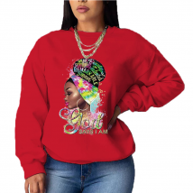 Women's Printed Casual Loose Long-sleeved Hoodie