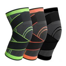 Sports compression knitted knee pads running cycling basketball breathable strap knee pads outdoor fitness mountaineering knee pads