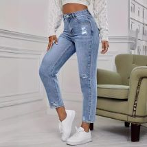 Jean déchiré en denim pour femme Jean déchiré à la mode décontractée pour femme